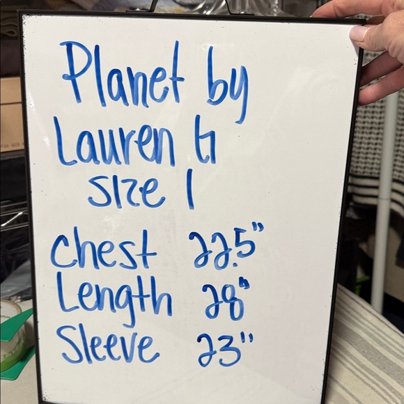 PLANET by Lauren G Black Button Down Front Mochneck Swing Top Size 1 - Picture 9 of 14